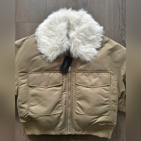 Rag & Bone Nolen cropped bomber jacket, olive NWT - Picture 5 of 5